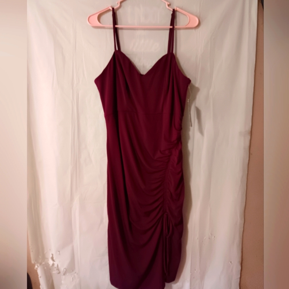 Elegant Burgundy Dress